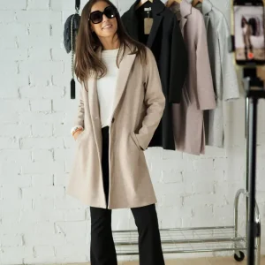 Laia Laffaure Chaquetas Y Abrigos<Abrigo estilo Levita Beige