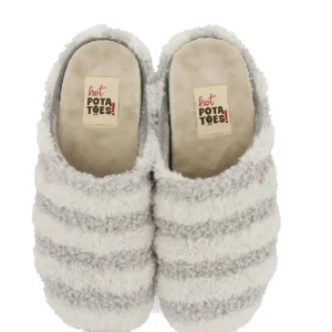 Mujer Gioseppo Zapatillas Casa<Zapatillas Casa Skarup Rayas gris