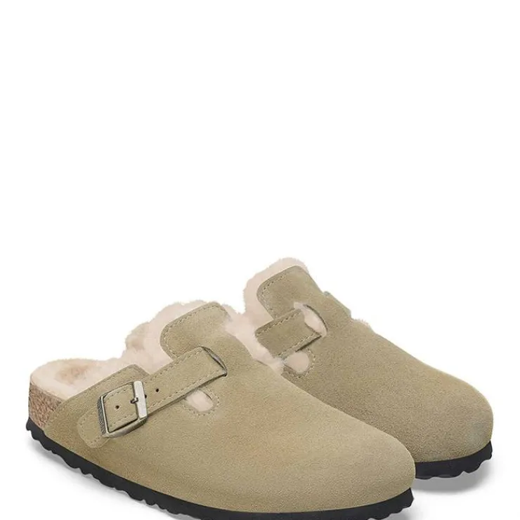 zueco_birkenstock_boston__1-3.webp Mujer Birkenstock Zuecos<Zueco Boston Lana Borrego Taupe