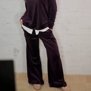 Laia Laffaure Partes De Abajo<Pantalón Terciopelo Granate